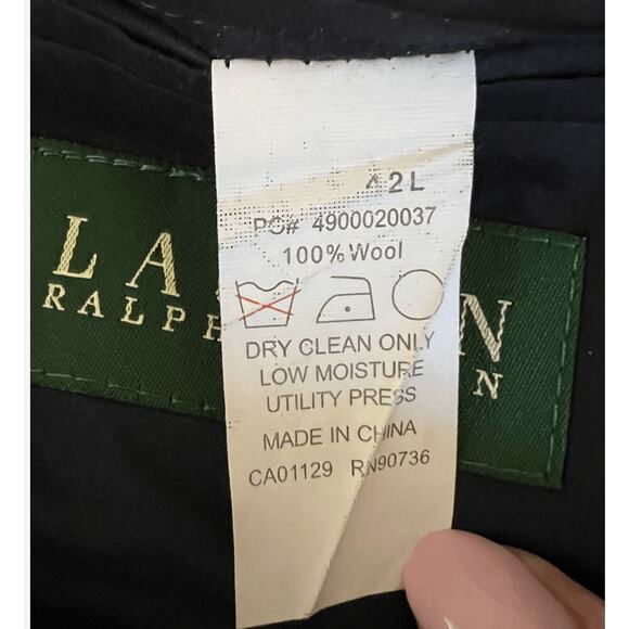 Lauren Ralph Lauren Men’s Wool Glen Plaid Blazer Gray Jacket 2 Button 42L - Picture 8 of 9